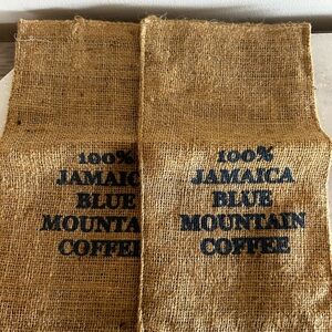 Jamaica Blue Mountain Coffee Burlap Bags
